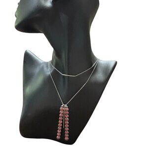 Boho Western Chic Red and Silver Necklace. NWT